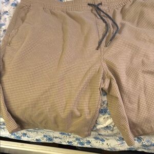 Brown Checkered Shorts